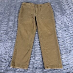 Duluth Trading Co Women 18 Brown Heirloom Gardening Carpenter Pants Stretch 27in